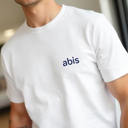 A plain t-shirt with the Sabis logo printed on the left chest