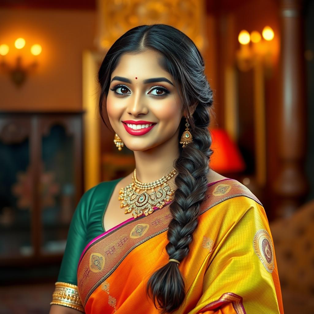 A beautiful and attractive Indian woman with traditional attire, exuding allure and grace