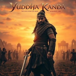 A captivating movie poster titled 'Yuddha Kanda: The Love Story of Azad'