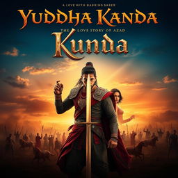 A captivating movie poster titled 'Yuddha Kanda: The Love Story of Azad'