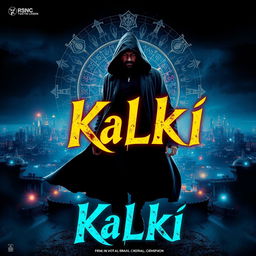 A unique and visually striking poster for a movie titled 'Kalki'