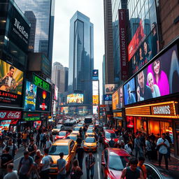 A bustling urban cityscape that captures the essence of noise in society