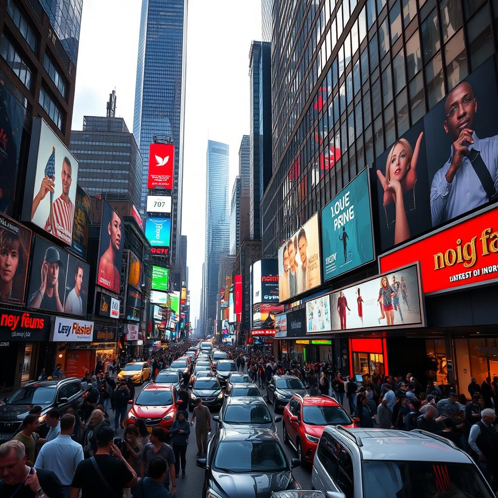 A bustling urban cityscape that captures the essence of noise in society