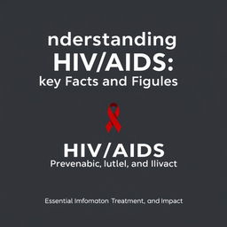 A compelling and informative cover page for an infographic titled 'Understanding HIV/AIDS: Key Facts and Figures'