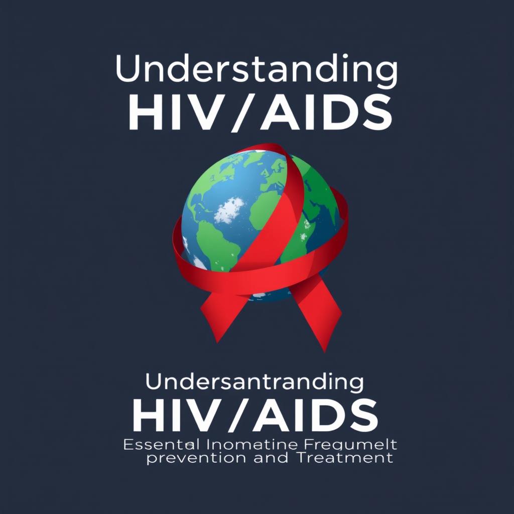 A cover page for an HIV/AIDS infographic titled 'Understanding HIV/AIDS'