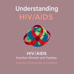 A cover page for an HIV/AIDS infographic titled 'Understanding HIV/AIDS'