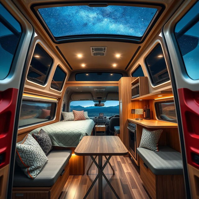 an innovative and stylish transformation of an All Purpose Vehicle (APV) into a luxurious camper