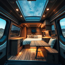 an innovative and stylish transformation of an All Purpose Vehicle (APV) into a luxurious camper