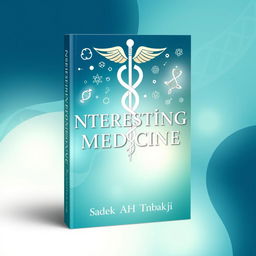 A captivating book cover design for "Interesting Medicine" by Sadek AH Tnbakji