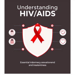 A cover page for an HIV/AIDS infographic titled 'Understanding HIV/AIDS'