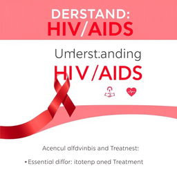 A cover page for an HIV/AIDS infographic titled 'Understanding HIV/AIDS'