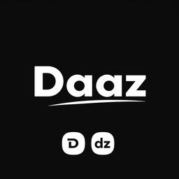 A modern and stylish logo for a clothing line brand named 'Daaz'