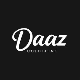 A modern and stylish logo for a clothing line brand named 'Daaz'