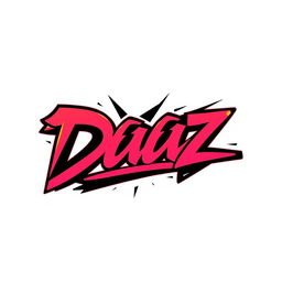 A dynamic and trendy logo for a clothing line brand named 'Daaz'