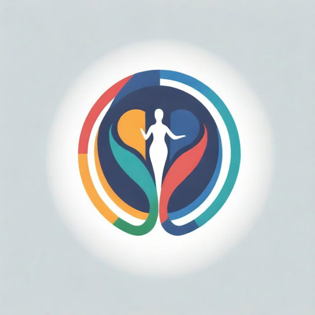 Design a logo symbolizing the intersection of the Olympics and Health Quality. Use vibrant athletes and medical symbols in harmony.