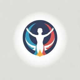 Create a logo that embodies the concept of quality manufacturing, the spirit of the Olympics, and the care for health patients. Combine industrial elements, Olympic symbols, and medical symbols.