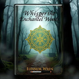 A captivating and intriguing book cover design featuring a mystical forest with a hidden path leading to an ancient castle