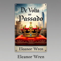 A captivating book cover design featuring a blend of medieval and modern elements with a royal theme