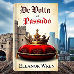 A captivating book cover design featuring a blend of medieval and modern elements with a royal theme