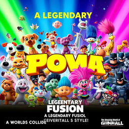 An extraordinary movie poster bringing together characters from Wonder Pets, Pocoyo, Krypto the Super Dog, Pokemon, Trolls, Pink Panther, Rio 2, Scooby-Doo and Guess Who, Johnny Bravo, Justice League, Teen Titans, Looney Tunes, Batman, and The Amazing World of Gumball