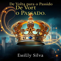 A stunning digital book cover featuring a royal theme that artfully combines the medieval past with futuristic modernity