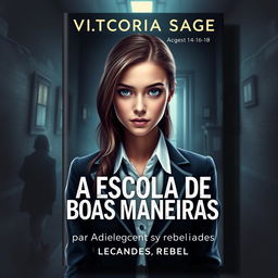 Book cover design featuring the title 'A Escola de Boas Maneiras para Adolescentes Rebeldes'