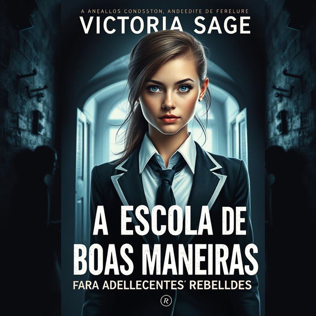 Book cover design featuring the title 'A Escola de Boas Maneiras para Adolescentes Rebeldes'