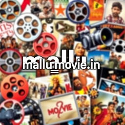 A dynamic movie-themed profile picture featuring the text 'mallu_movie