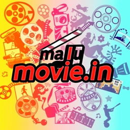 A dynamic movie-themed profile picture featuring the text 'mallu_movie