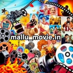 A dynamic movie-themed profile picture featuring the text 'mallu_movie