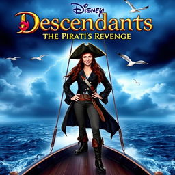 Movie cover for "Disney Descendants: The Pirate's Revenge" featuring CJ Hook, Captain Hook's daughter