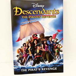 Movie cover for "Disney Descendants: The Pirate's Revenge" featuring an ensemble of colorful and adventurous characters from the Descendants series