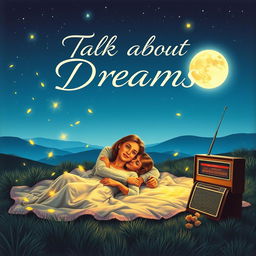 2000s romantic movie cover titled "Talk About Dreams" featuring a whimsical and dreamy scene