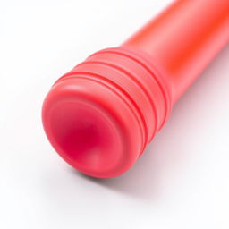 A detailed, realistic depiction of a dildo, showcasing its smooth texture and vibrant color