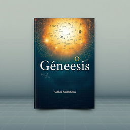 A captivating book cover design for a mathematics book titled "Gênesis"