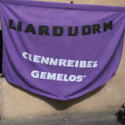 A purple and black banner with the Spanish text 'La Barra de Los Gemelos' prominently displayed.