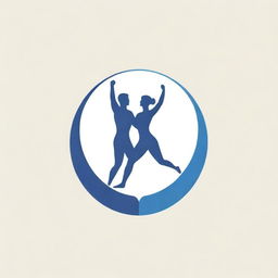 A logo featuring the silhouette of two people embracing, their unified shape forming the contour of an Olympic award.