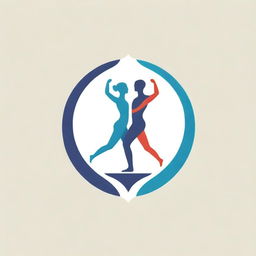 A logo featuring the silhouette of two people embracing, their unified shape forming the contour of an Olympic award.