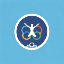 A logo combining key elements of healthcare, quality certification, and the Olympic rings, capturing a medical theme within the spirit of the Olympics.