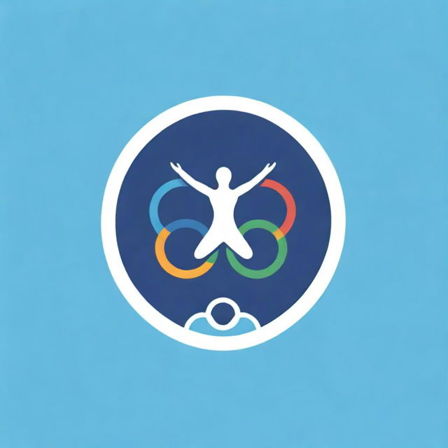 A logo combining key elements of healthcare, quality certification, and the Olympic rings, capturing a medical theme within the spirit of the Olympics.