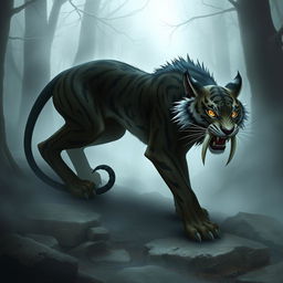 Shadowtooth, a mystical creature inspired by the saber-toothed tiger, represents the epitome of intelligence and sentience