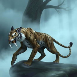 Shadowtooth, a mystical creature inspired by the saber-toothed tiger, represents the epitome of intelligence and sentience