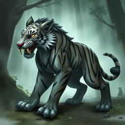 Shadowtooth, a mystical creature inspired by the saber-toothed tiger, represents a perfect blend of intelligence and sentience