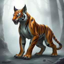 Shadowtooth, a mystical creature inspired by the saber-toothed tiger, epitomizes intelligence and sentience