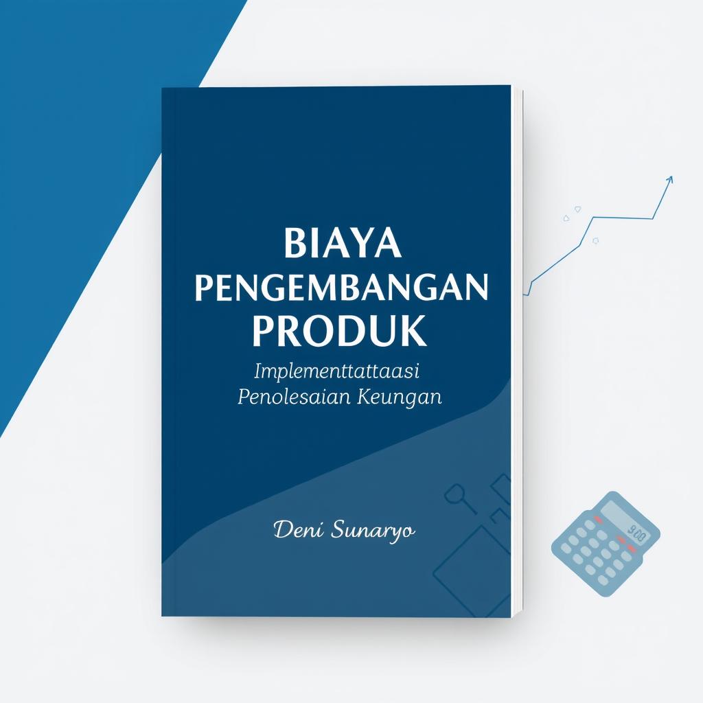 Create a professional and sophisticated book cover for a title related to product development costs and financial case resolution implementation