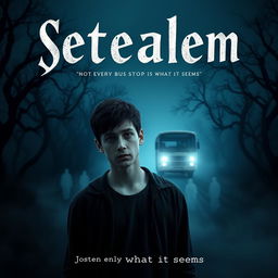 A suspense and horror movie poster for a film titled "Setealem"