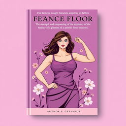 A book cover focusing on the strength and empowerment of the female pelvic floor muscles, illustrating a strong, confident woman