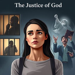 A modern-day, realistic depiction titled 'The Justice of God'