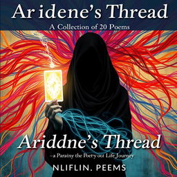 A book cover titled "Ariadne's Thread: A Collection of 20 Poems"