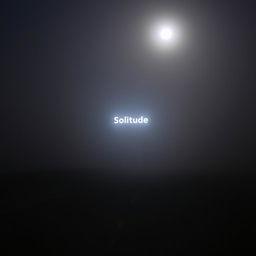 A road at night with no artificial lights, enveloped in slight fog and illuminated by the moon